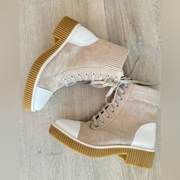 VANELI Mage Lace Up Suede Leather Lace Up Combat Boot - Picture 8 of 14